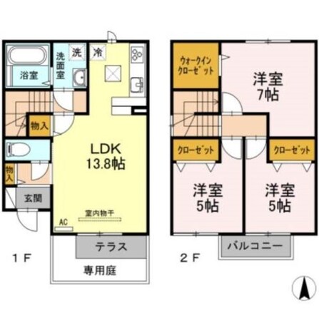 D-room　チェルシー　Ａ棟の物件間取画像